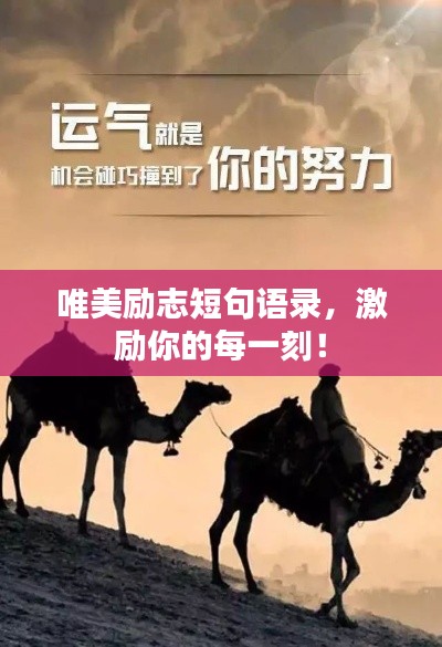 唯美励志短句语录，激励你的每一刻！