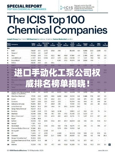 进口手动化工泵公司权威排名榜单揭晓！