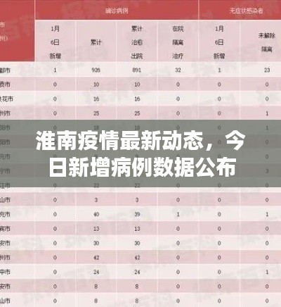 淮南疫情最新动态，今日新增病例数据公布